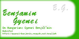 benjamin gyenei business card